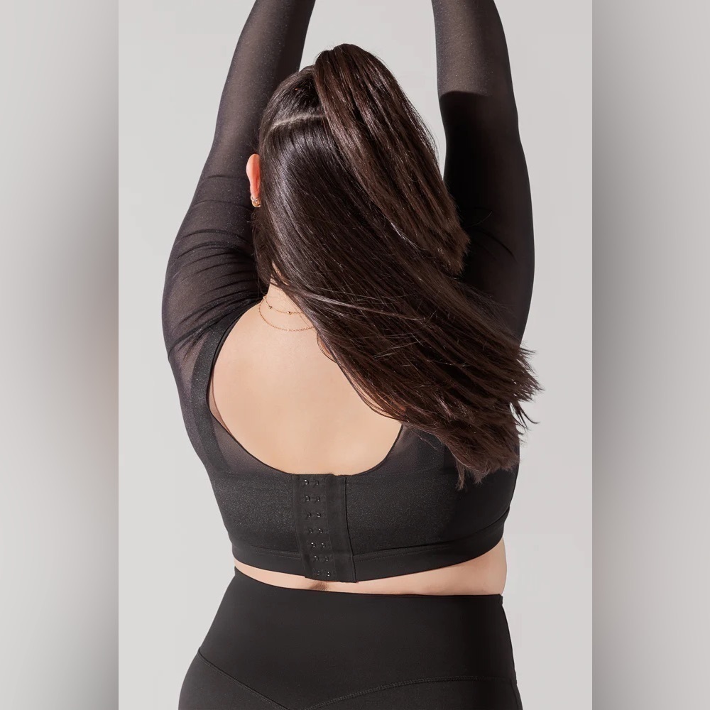 Popflex Coquette Long Sleeve Mesh Bra - Black medium - Picture 3 of 3